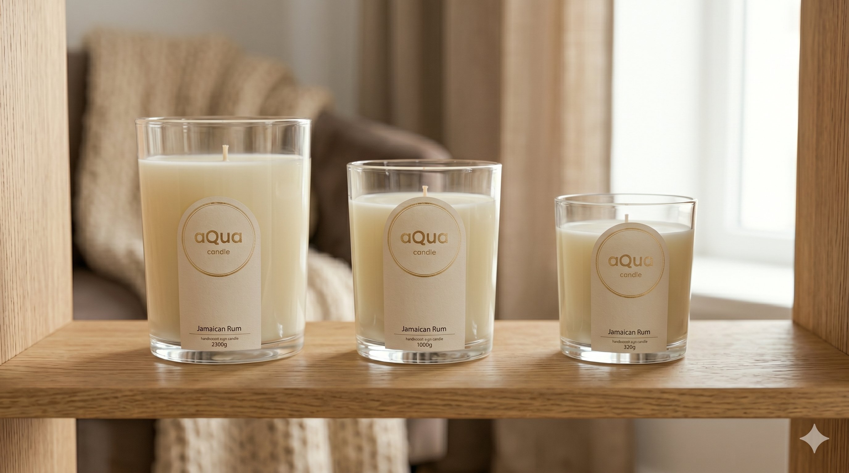 Tri veľkosti aQua candle