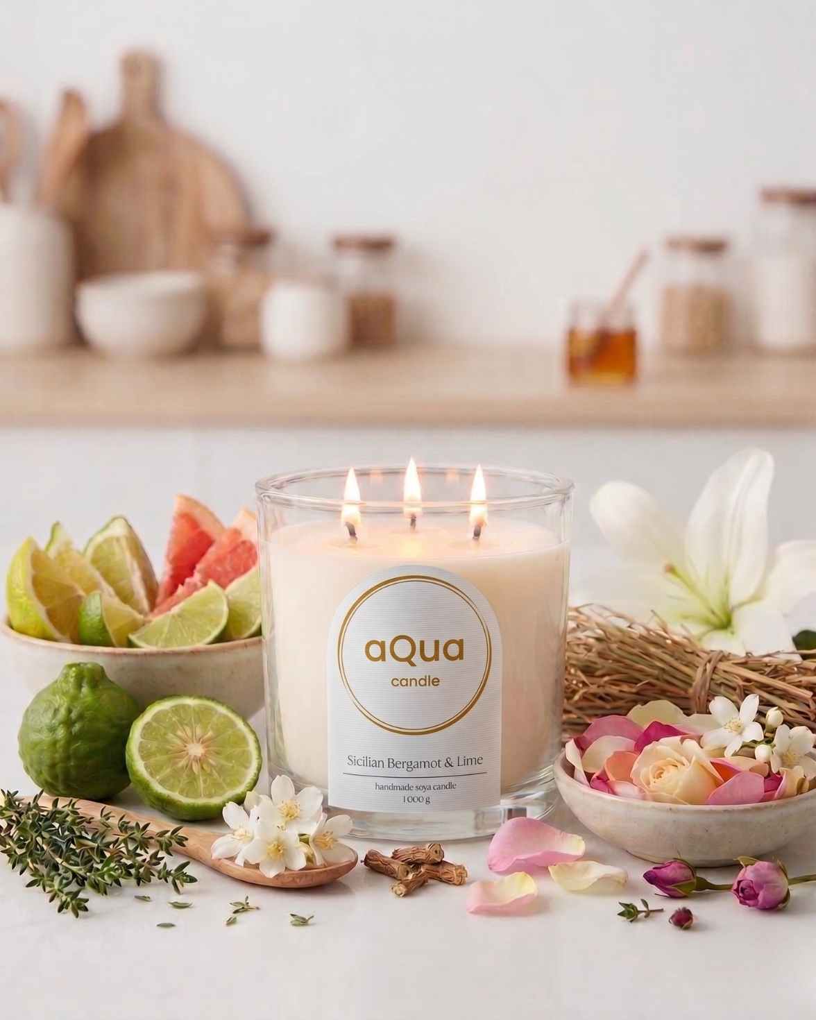 aQua candle - sójová sviečka SICILIAN BERGAMOT & LIME